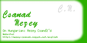 csanad mezey business card